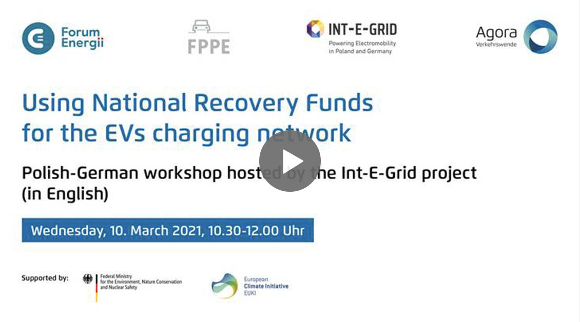 Online workshop: The use of National Recovery Funds for the EVs charging network